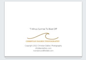 T Minus Sunrise To Blast Off – Greeting Card